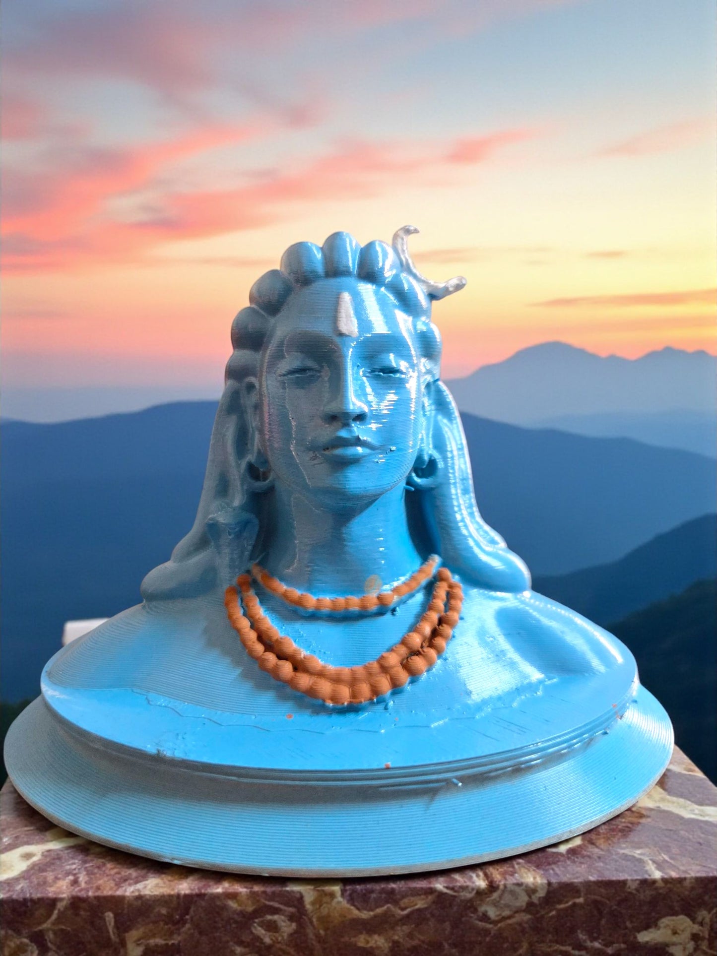 DevaDarshan - Adiyogi Shiva Statue Replica – Powerful Decorative Idol for Home, Office & Meditation Space | Symbol of Peace & Energy