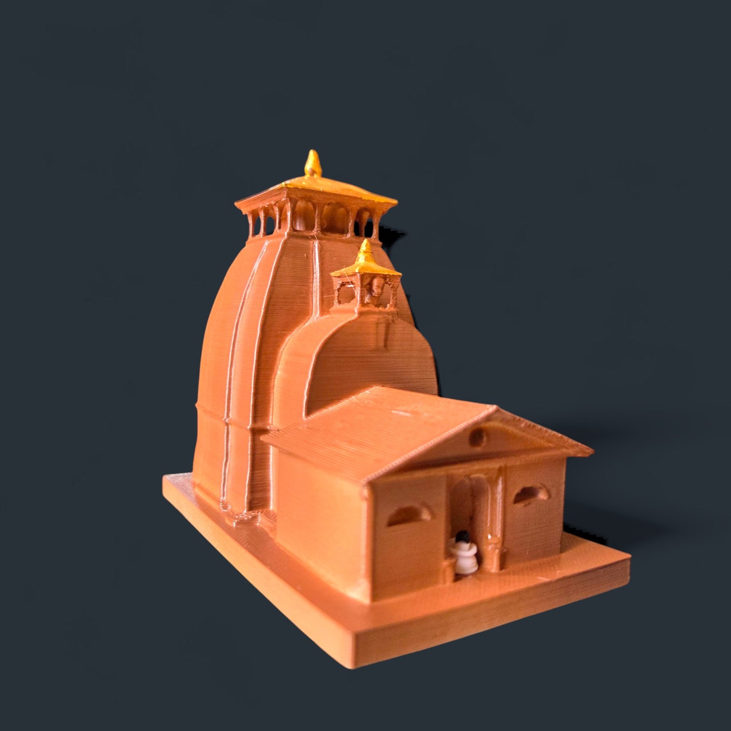 Madhmaheshwar Temple Miniature | Second Panch Kedar Lord Shiva Mandir Replica for Home Temple, Decor & Spiritual Gifting
