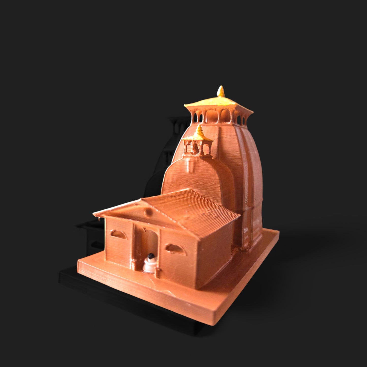 Madhmaheshwar Temple Miniature | Second Panch Kedar Lord Shiva Mandir Replica for Home Temple, Decor & Spiritual Gifting
