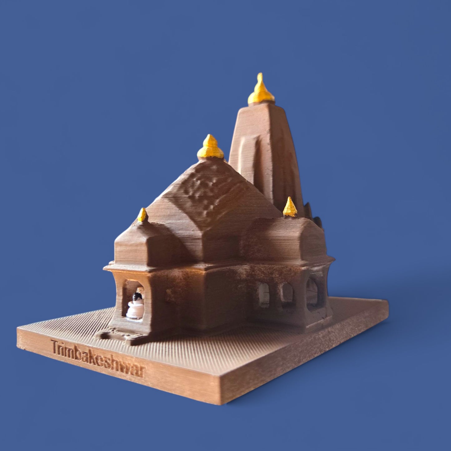 DevaDarshan Trimbakeshwar Jyotirling Miniature Temple | Sacred Shiva Idol for Puja Mandir, Gifting & Spiritual Showpiece