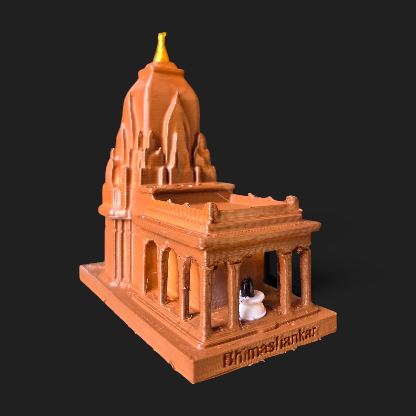 DevaDarshan Bhimashankar Jyotirling Miniature Temple | Eco-Friendly Lord Shiva Idol for Puja Room, Meditation & Devotional Décor