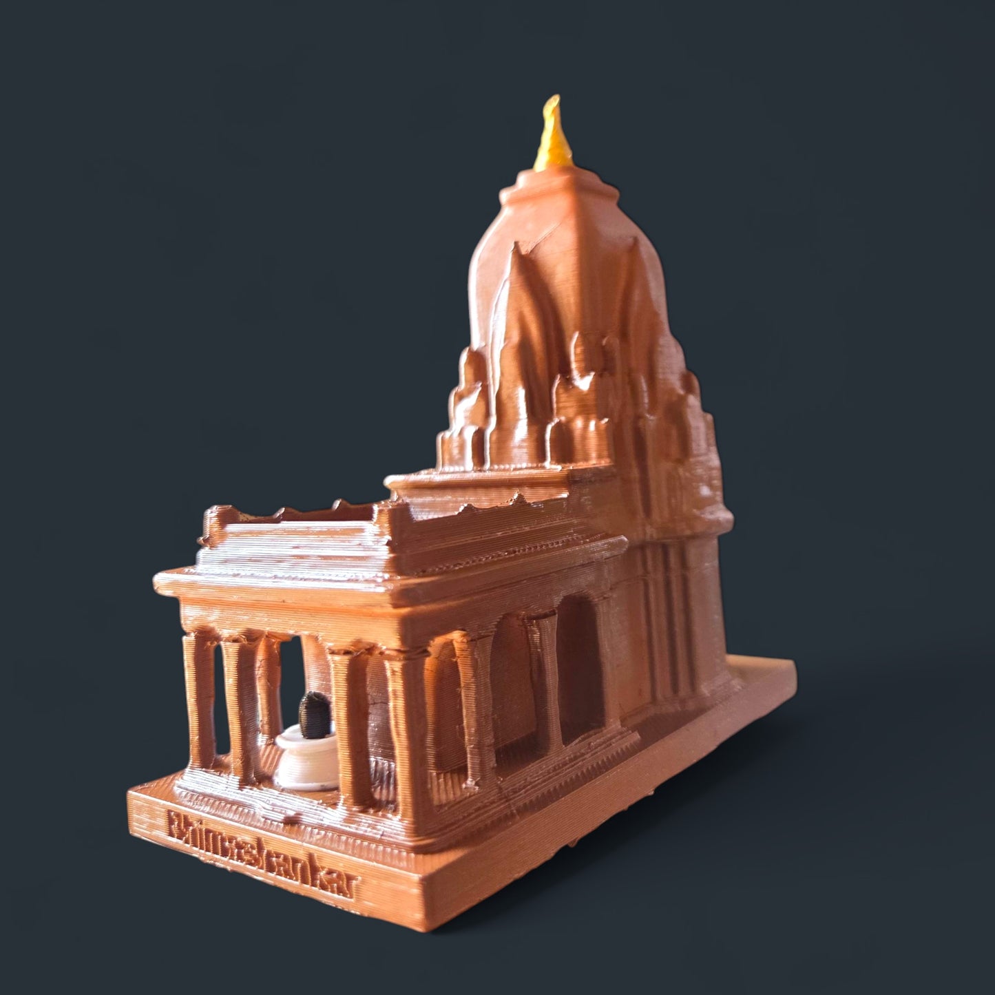 DevaDarshan Bhimashankar Jyotirling Miniature Temple | Eco-Friendly Lord Shiva Idol for Puja Room, Meditation & Devotional Décor
