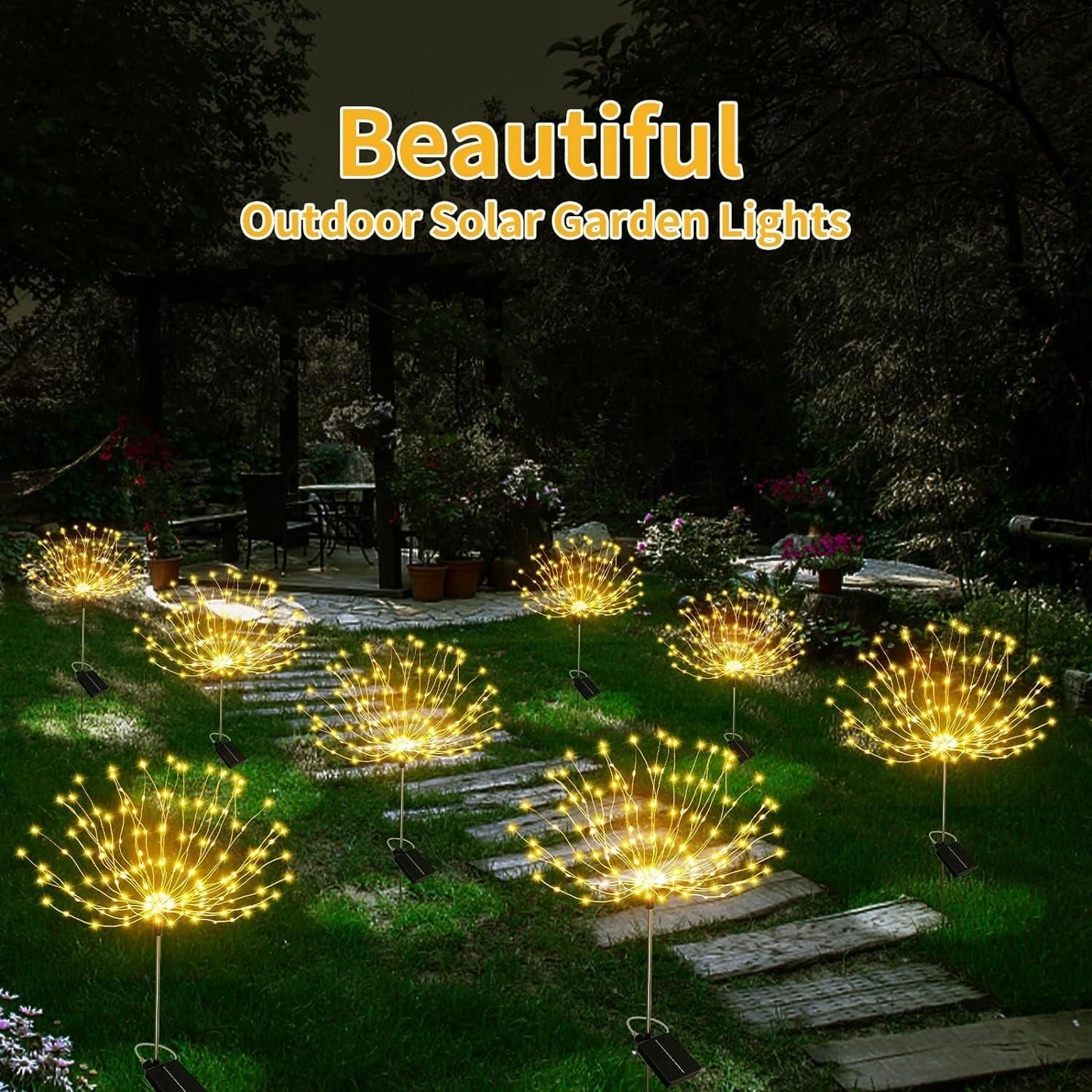 Waterproof Firework LED Outdoor Solar Garden Lights - PahadiMerch