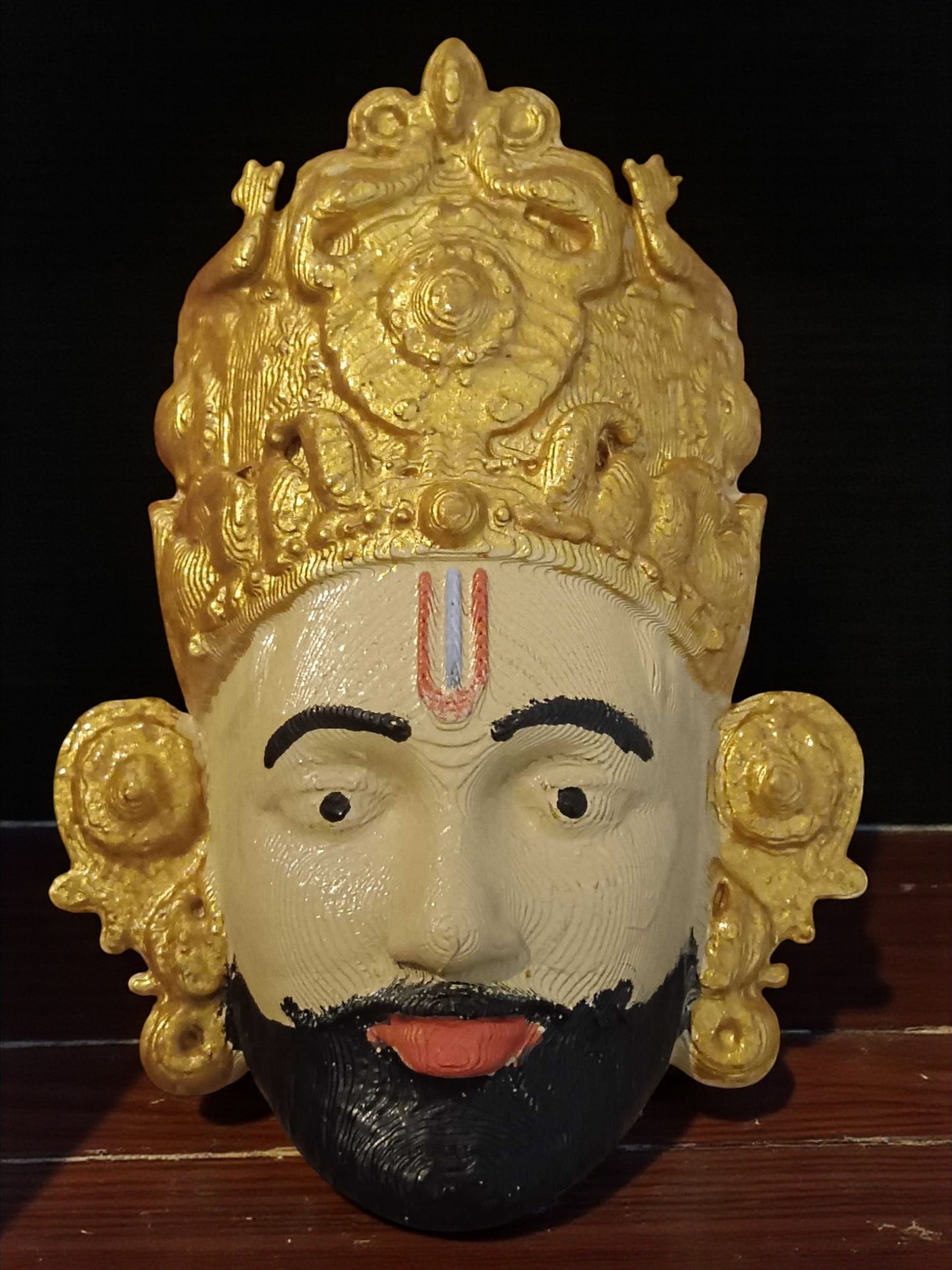 Khatu Shyam Ji Miniature Idol | Shyam Baba Statue for Puja Room, Home Mandir, Office Desk & Spiritual Gifting