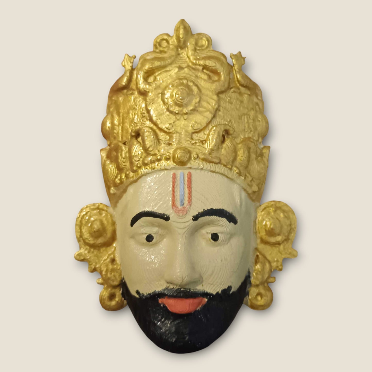 Khatu Shyam Ji Miniature Idol | Shyam Baba Statue for Puja Room, Home Mandir, Office Desk & Spiritual Gifting