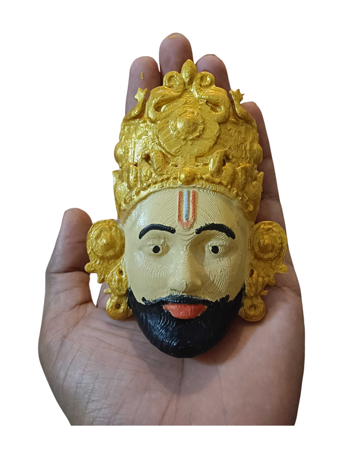 Khatu Shyam Ji Miniature Idol | Shyam Baba Statue for Puja Room, Home Mandir, Office Desk & Spiritual Gifting