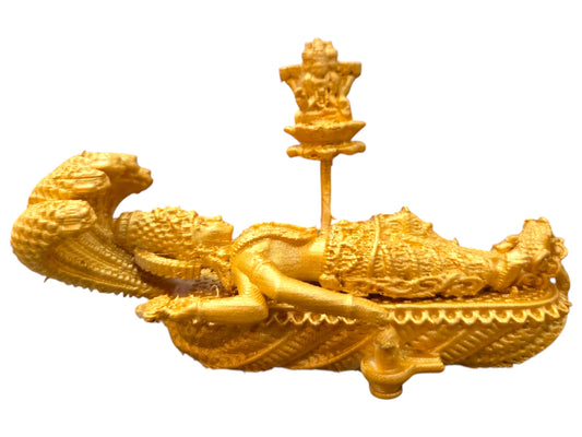 DevaDarshan - Padmanabhaswamy Idol | Lord Vishnu Anantashayana Sheshnag Murti for Home Temple Puja & Gift