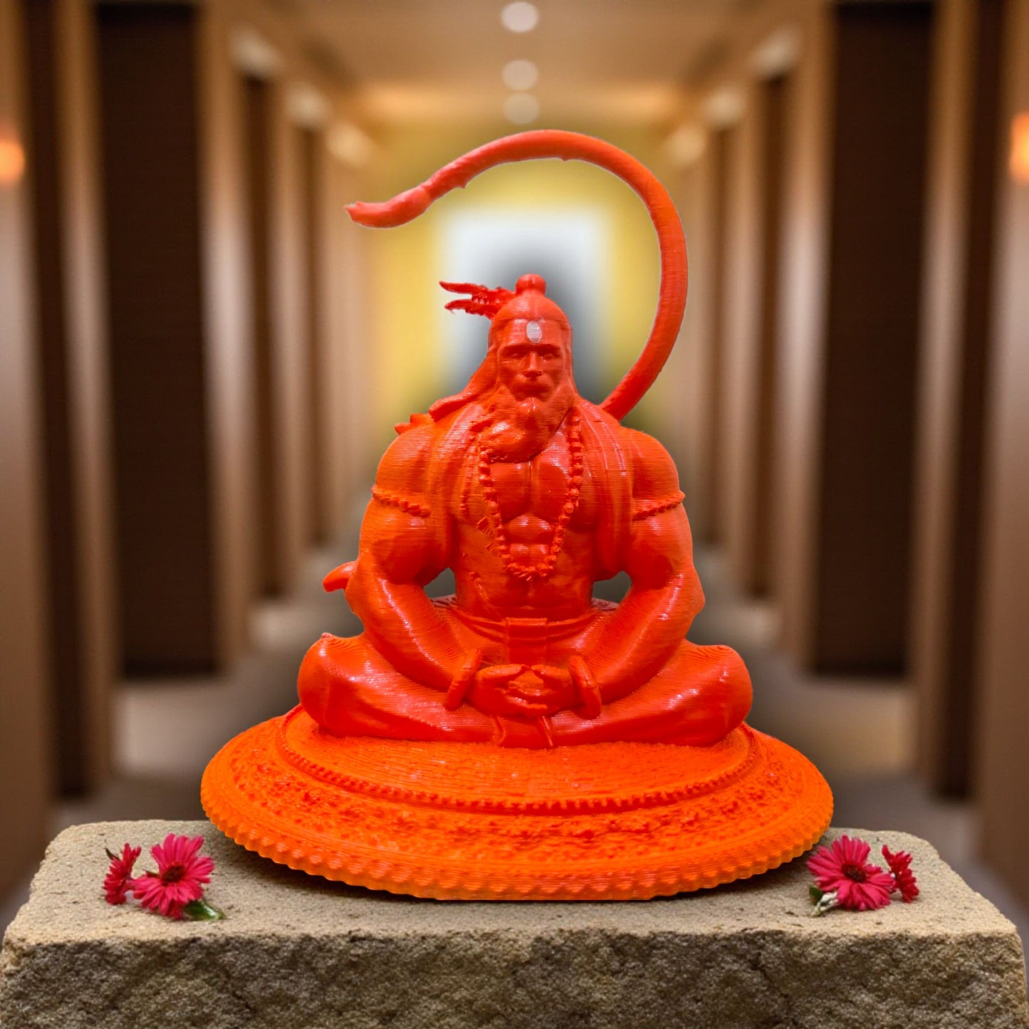 DevaDarshan Meditating Hanuman Ji Idol | Bajrangbali Murti for Home Temple Pooja Office Car Dashboard Gift
