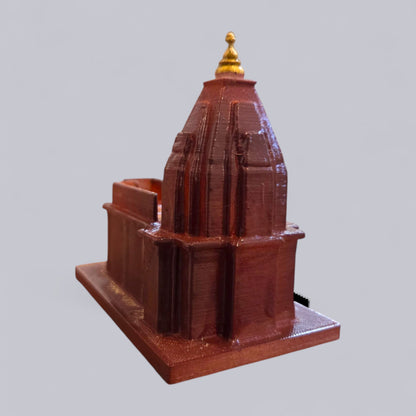 Omkareshwar Temple Miniature Statue – Shiva Lingam Model, Shri Omkareshwar Jyotirlinga Idol, Sacred Temple Decor for Home/Office, Puja Gift, Spiritual Souvenir