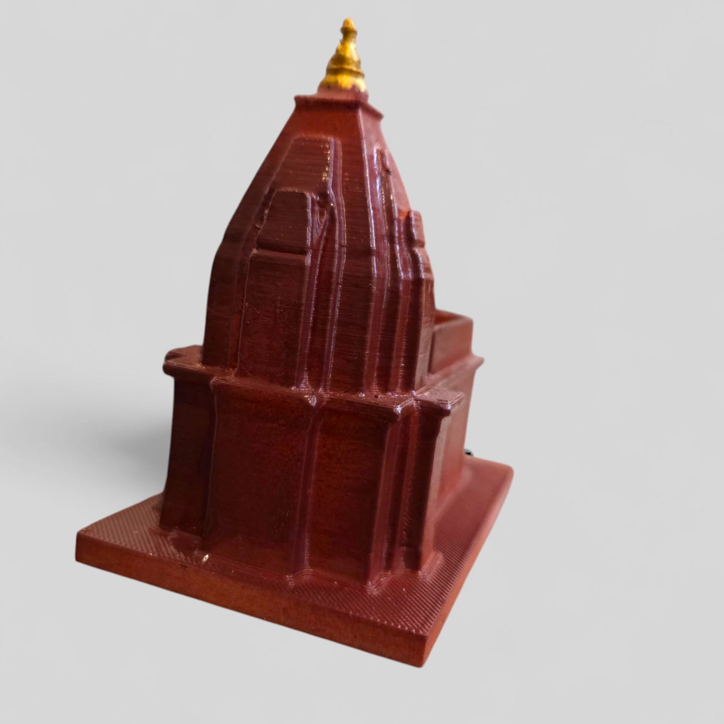 Omkareshwar Temple Miniature Statue – Shiva Lingam Model, Shri Omkareshwar Jyotirlinga Idol, Sacred Temple Decor for Home/Office, Puja Gift, Spiritual Souvenir