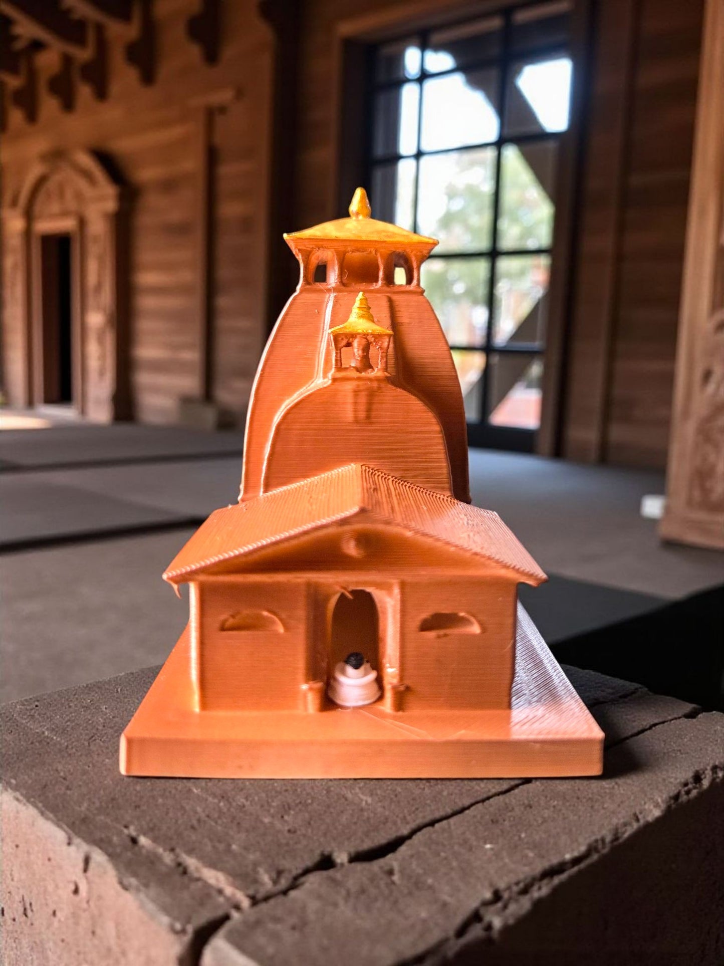 Madhmaheshwar Temple Miniature | Second Panch Kedar Lord Shiva Mandir Replica for Home Temple, Decor & Spiritual Gifting