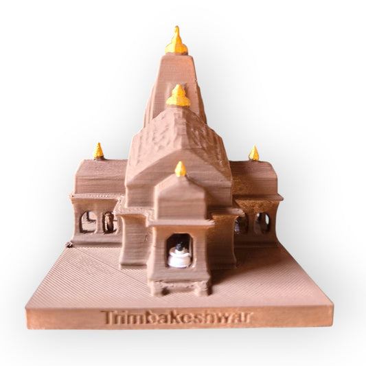 DevaDarshan Trimbakeshwar Jyotirling Miniature Temple | Sacred Shiva Idol for Puja Mandir, Gifting & Spiritual Showpiece