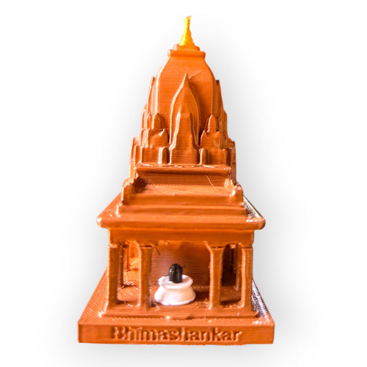 DevaDarshan Bhimashankar Jyotirling Miniature Temple | Eco-Friendly Lord Shiva Idol for Puja Room, Meditation & Devotional Décor