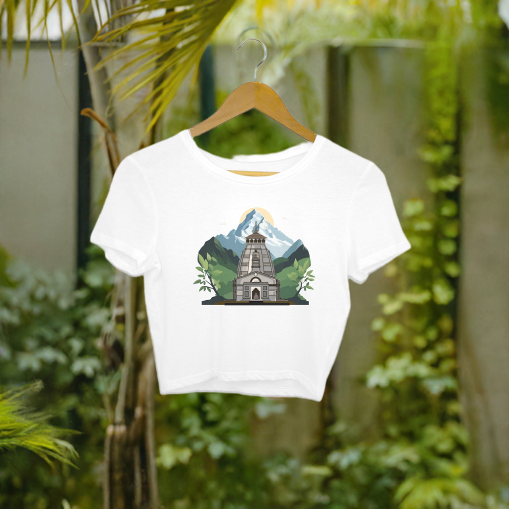 Kedarnath 001 Half Sleeve Crop Top