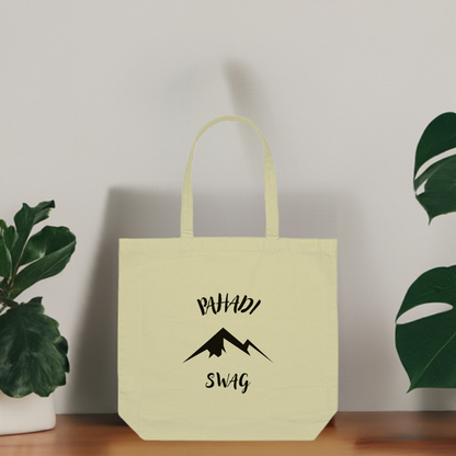 Pahadi Swag Half White Tote Bag - PahadiMerch