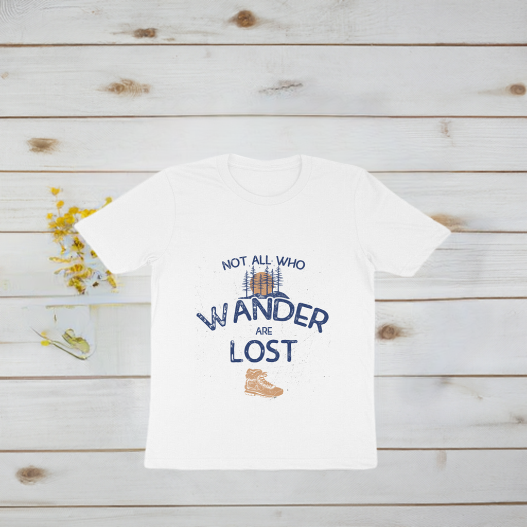 Not all who Wander are Lost Men's White Half Sleeve T Shirt - PahadiMerch