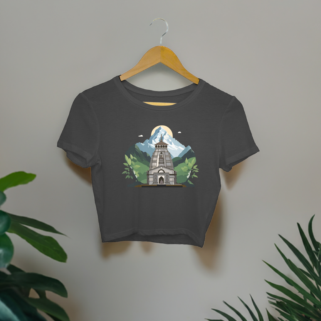 Kedarnath 001 Half Sleeve Crop Top