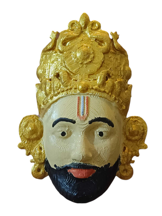 Khatu Shyam Ji Miniature Idol | Shyam Baba Statue for Puja Room, Home Mandir, Office Desk & Spiritual Gifting