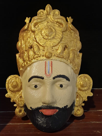 Khatu Shyam Ji Miniature Idol | Shyam Baba Statue for Puja Room, Home Mandir, Office Desk & Spiritual Gifting