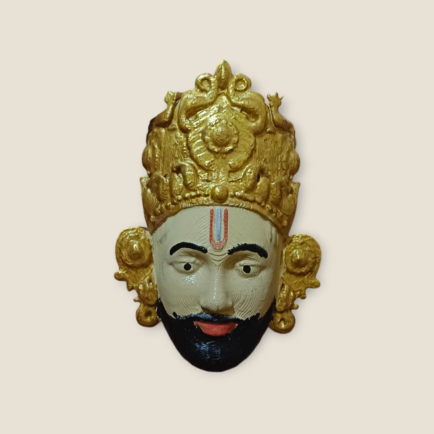 Khatu Shyam Ji Miniature Idol | Shyam Baba Statue for Puja Room, Home Mandir, Office Desk & Spiritual Gifting